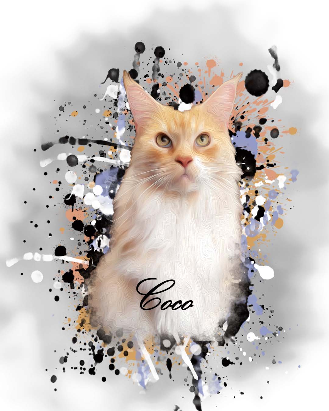 Retrato de mascotas acuarela