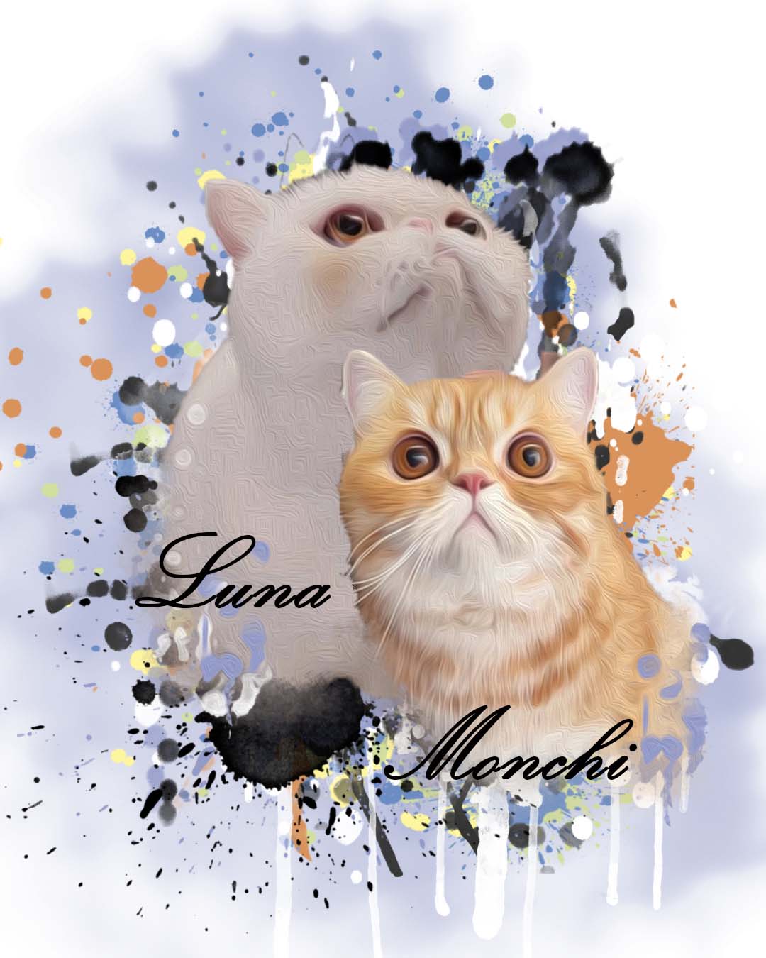 Retrato de mascotas acuarela