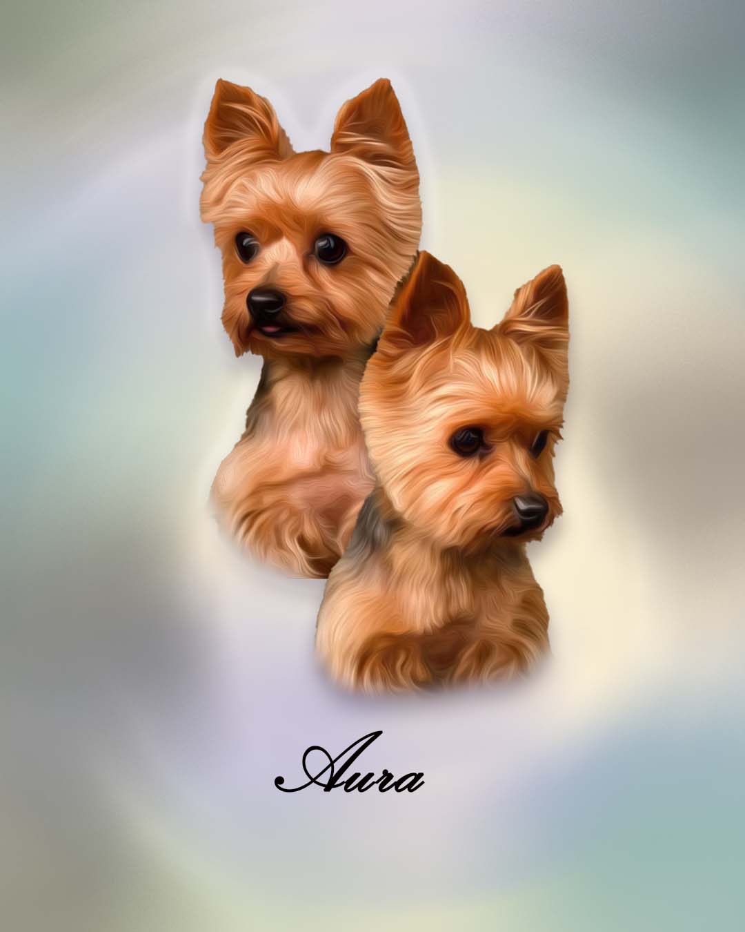 Retrato oleo mascotas