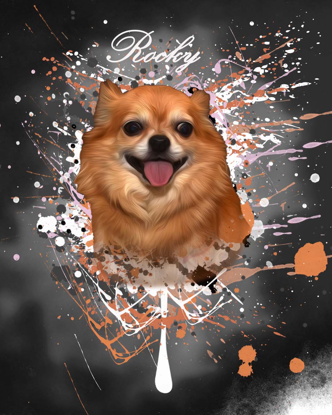 Retrato Grafiti mascotas