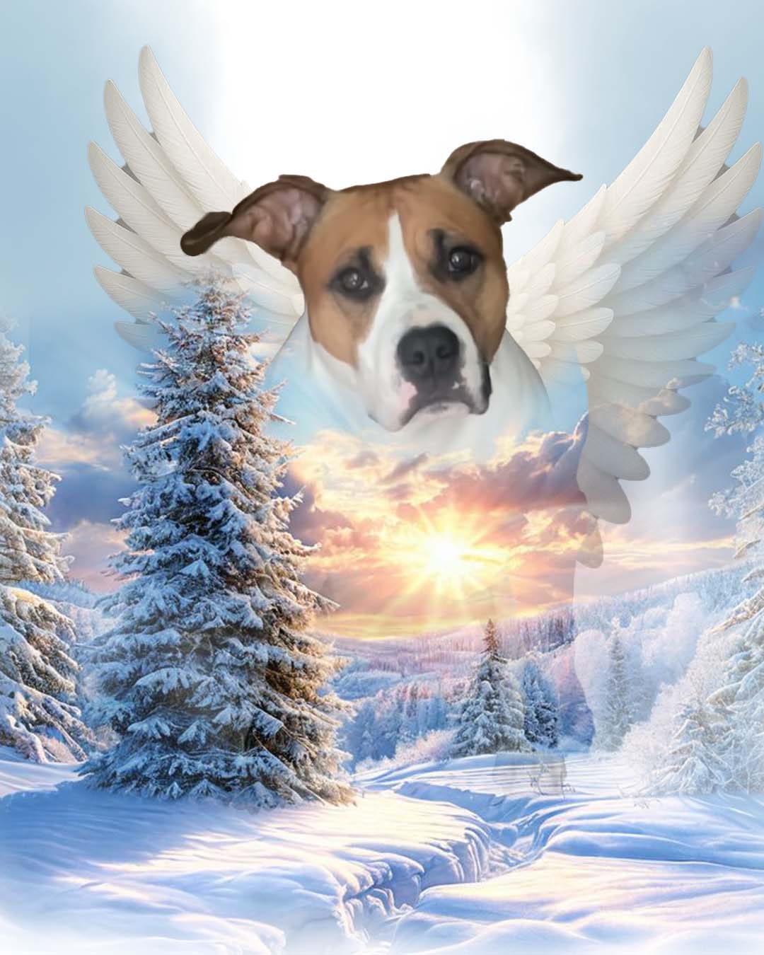 Cuadro conmemorativo de mascota, arte de recuerdo para Ecos de Huellas