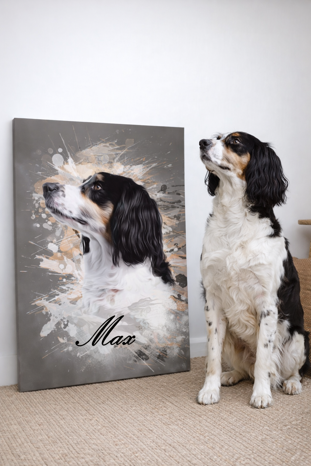 Retrato de mascota en acuarela personalizado, arte digital ideal para regalo