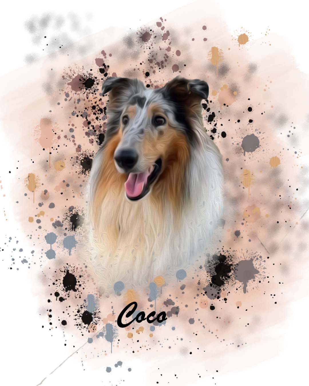 Retrato de mascotas acuarela