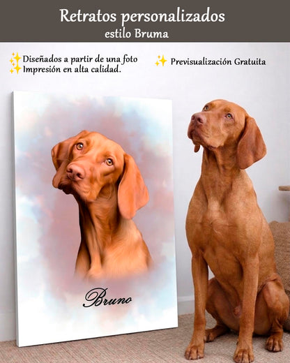 Retrato de mascota estilo Bruma | Personalizado