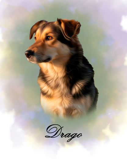 Retrato de mascota estilo Bruma | Personalizado