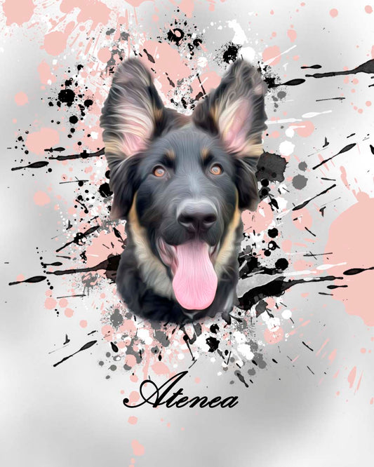 Retrato de mascotas acuarela